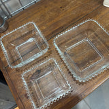 Set of 3 Imperial Glass Candlewick Bowl Set