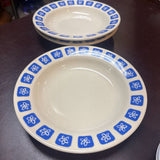 Romanian Flower Rim Soup - Set of 3