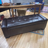 Leather Storage Ottoman