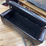Leather Storage Ottoman