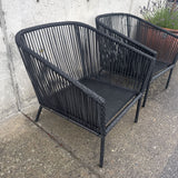 Project 62 Standish Set of 2 Armchairs - w Woven Cord over Metal Frame