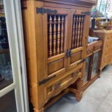 Pine Wine Cabinet w/Doors