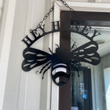 Metal Hey Honey Bee Sign
