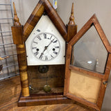 Antique Wooden Steeple Clock