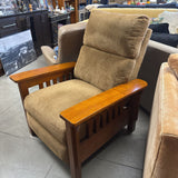 Mission Style Upholstered Recliner