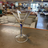 Martini Glass w Drop of Blue