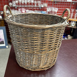 Round Grey Basket w Handles