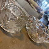 Floral Etched Cream & Sugar