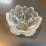 Frosted Glass Floral Trinket Dish