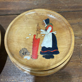 Vintage Wood Bowl&Plate Set (7 Pieces)