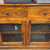 Indonesian Style Buffet/Cabinet w/2 Doors/2 Drawers and 4 Shelves