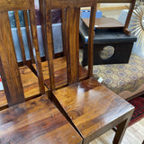 Wood Indonesian Style Dining Chair w/Cushion