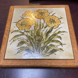 Vintage Floral Trivet/Hanging (as is)