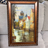 Oil Painting of European Canel