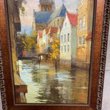 Oil Painting of European Canel