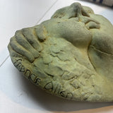 Francie Allen 'Kissing Faces' Cast Concrete Wall Sculpture