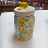 Lemon Canister a White Background