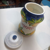 Biscotti Canister w Lemons