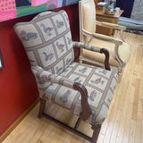 Upholstered Duck Chair w Wood