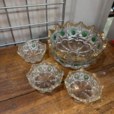 EAPG (Early American Pattern Glass) Bull's Eye Daisy Bowl Set of 4