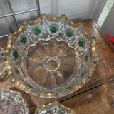 EAPG (Early American Pattern Glass) Bull's Eye Daisy Bowl Set of 4