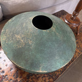 Green Metal Vase by Crate & Barrel