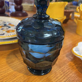 Viking Glass Georgian Blue Covered Jar