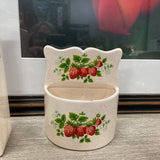 Nelson McCoy Strawberry Country Ceramic Wall Pocket