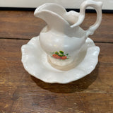 Vintage Strawberry Creamer/Plate