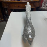 Silver Tone Pheasant Sculpture