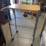 Trinity Chrome Rolling Cart/Kitchen Cart