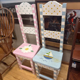Hand Painted Child's Chairs - Pink or Blue