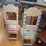 Hand Painted Child's Chairs - Pink or Blue