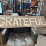 Large Grateful Wood Sign