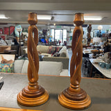 Monty Gould Wood Candleholders-Set of 2