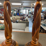 Monty Gould Wood Candleholders-Set of 2