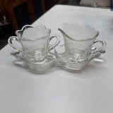 Cream & Sugar on tray 3pc
