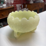 Fenton Uranium Custard Glass Bowl