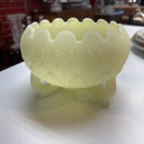 Fenton Uranium Custard Glass Bowl
