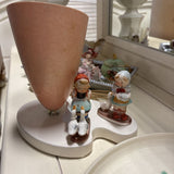 Vintage Lamp w/ Figurines