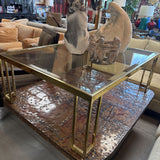 Gold/Glass Large Coffee Table