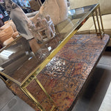 Gold/Glass Large Coffee Table
