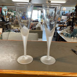 Frosted Glass Champagne Flutes