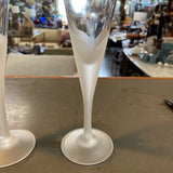 Frosted Glass Champagne Flutes