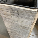 At Home Whitewashed Wood Planter