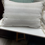 Metallic Weave Throw Pillow w/Fringe