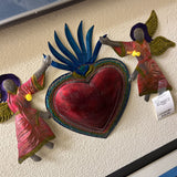 Mexican Tin Sacred Heart Art