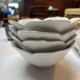 Set of 4 Lotus White Bowls