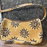 Embossed Leather Purse/Bag w Sun Motif