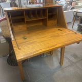 Oak 2 Drawer Secretary Desk